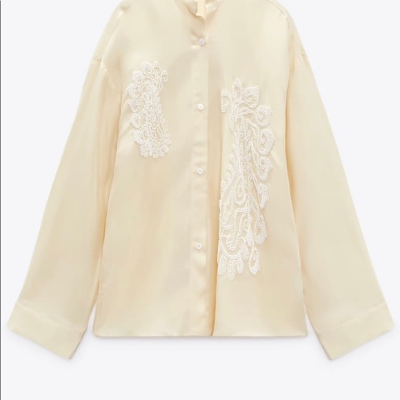 Zara Cupro Asymmetric blouse - Picture 2 of 6